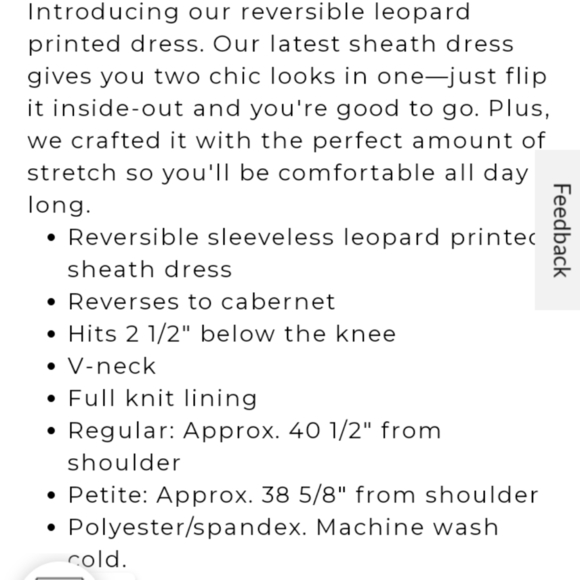 NWT $98 WHBM Leopard Reversable Deep Purple Dress Spandex Blend Sheath S - Picture 6 of 16